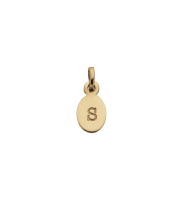 KA Oval Letter S, 18K Gold Vermeil